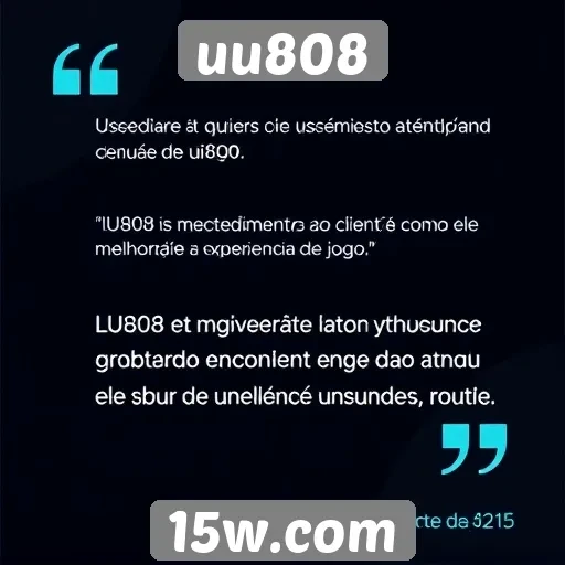 Feedback dos usuários sobre o atendimento ao cliente do uu808